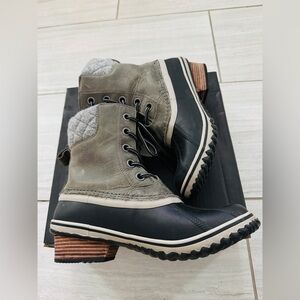 Sorel Quarry Black Slimpack II Lace Boots